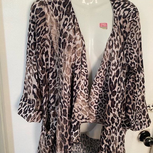 Cocoon print floral sleeve with pocket cardigan(F) - Picture 6 of 7